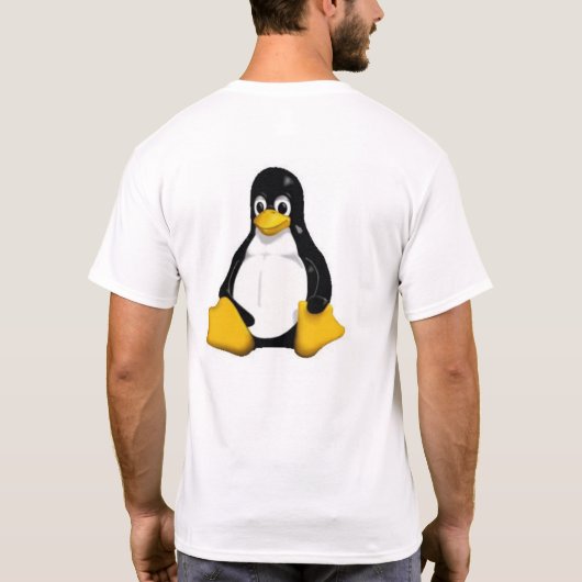 LInux met voeding T-shirt (Achterkant)