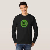 Linux Mint Besturingssysteem Groen Debian Ubuntu D T-shirt (Voorkant volledig)