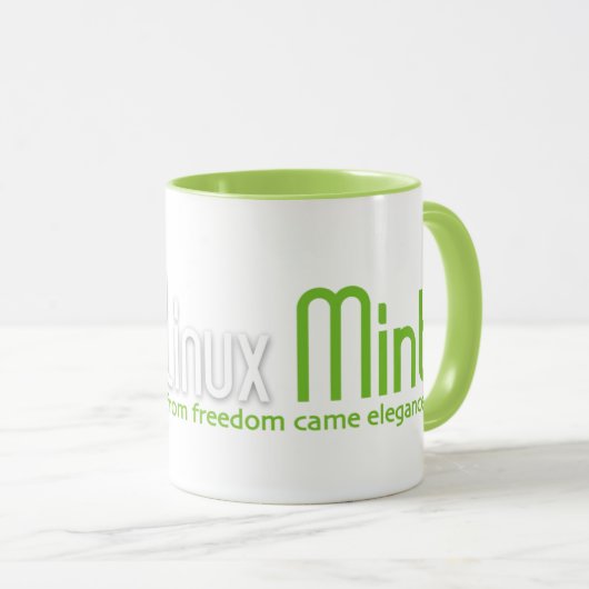 Linux Mint Coffee-Mok Mok (Voorkant rechts)