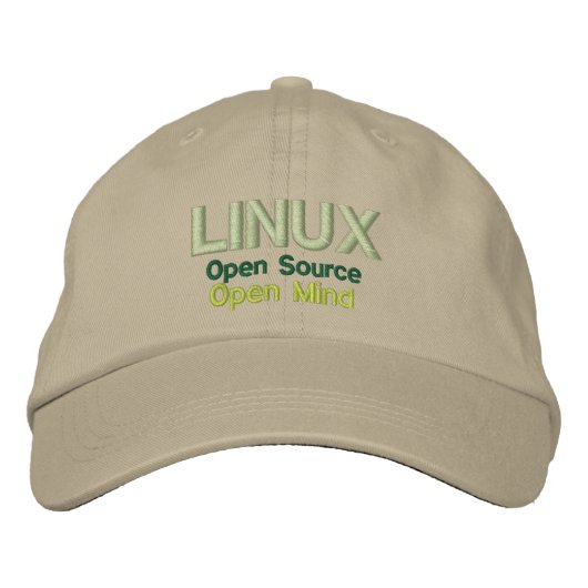 LINUX: Open Source, Open Mind Geborduurde Pet (Voorkant)