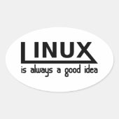 Linux Ovale Sticker (Voorkant)