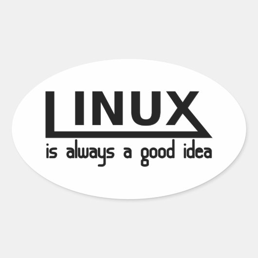 Linux Ovale Sticker (Voorkant)