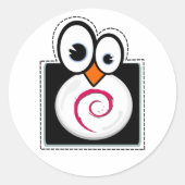 Linux Penguin Debian Sticker (Voorkant)
