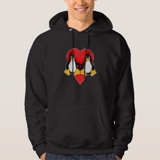 Linux Penguin is op zoek naar System Admin voor Co Hoodie (Voorkant)