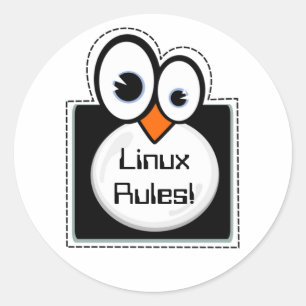 Linux Penguin Lijst Custom Text Sticker