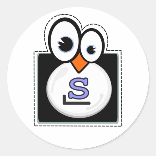 Linux Penguin Slackware Sticker (Voorkant)