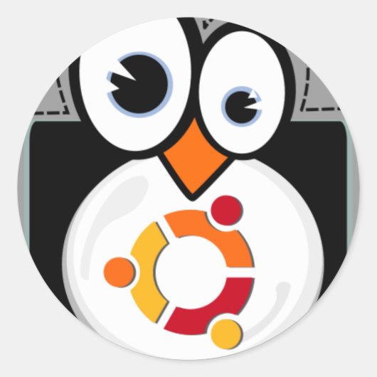Linux Penguin Ubuntu Sticker (Voorkant)