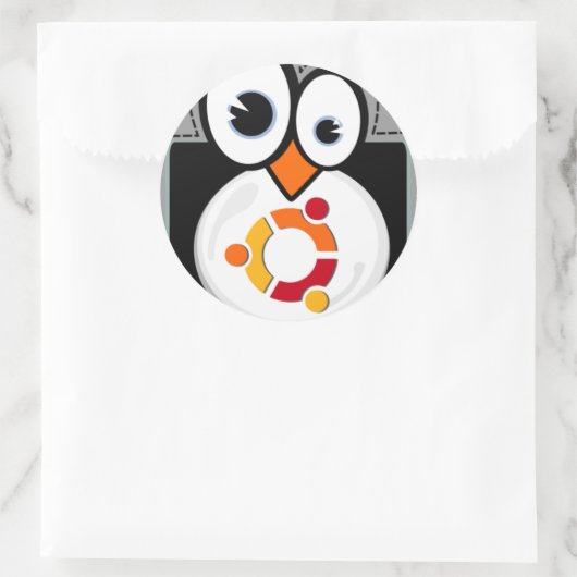 Linux Penguin Ubuntu Sticker (Tas)