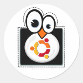 Linux Penguin Ubuntu Sticker (Voorkant)