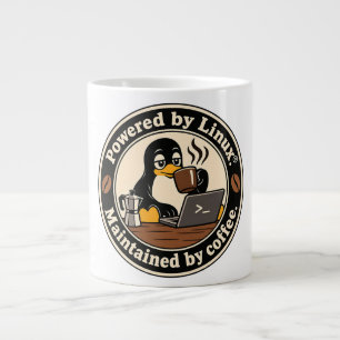 Linux Pinguïn Tux en koffie Grote Koffiekop