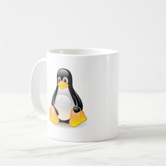 linux-pinguïn-tux koffiemok (Voorkant links)