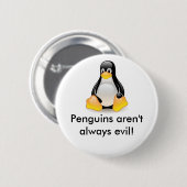 linux-pinguïn-tux ronde button 5,7 cm (Voorkant /achterkant)