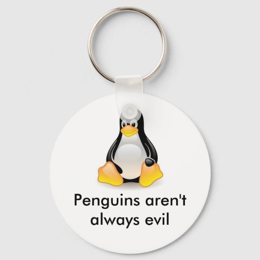 linux-pinguïn-tux sleutelhanger (Voorkant)