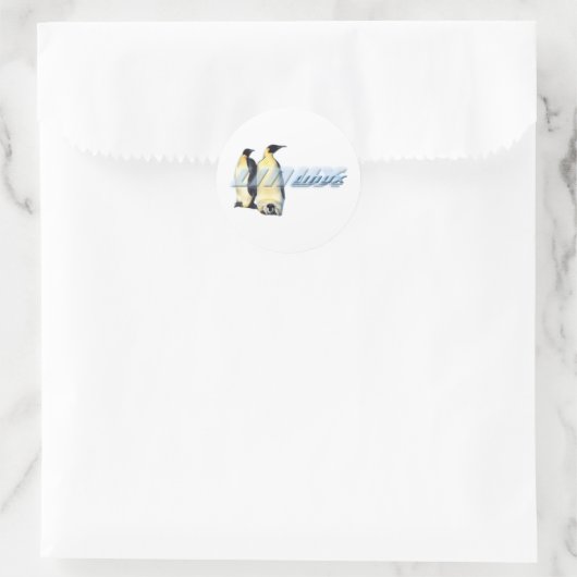 Linux-pinguïns Ronde Sticker (Tas)