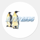 Linux-pinguïns Ronde Sticker (Voorkant)