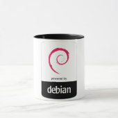 Linux — Powered by Debian Mok (Midden)