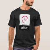 Linux - Powered by Debian T-Shirt (Voorkant)