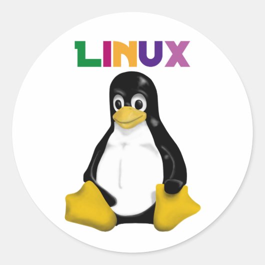 Linux-producten en -Design! Ronde Sticker (Voorkant)