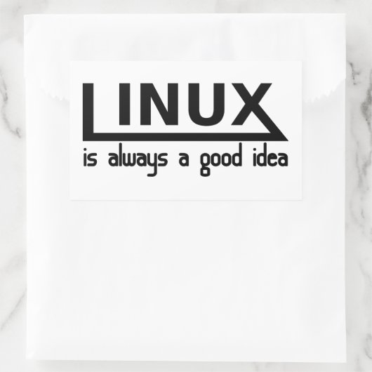 Linux Rechthoekige Sticker (Tas)