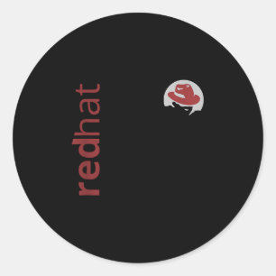 Linux Red Pet Fan T-shirt Tux Penguin Open Source Ronde Sticker