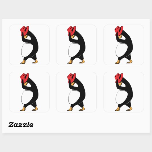 Linux Red Pet Vierkante Sticker (Vel)