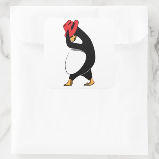 Linux Red Pet Vierkante Sticker (Tas)