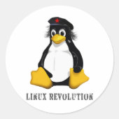 Linux-revolutie Ronde Sticker (Voorkant)