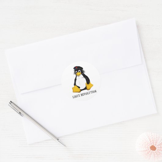 Linux-revolutie Ronde Sticker (Envelop)