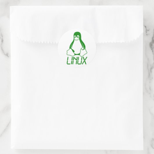 Linux Ronde Sticker (Tas)