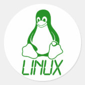 Linux Ronde Sticker (Voorkant)