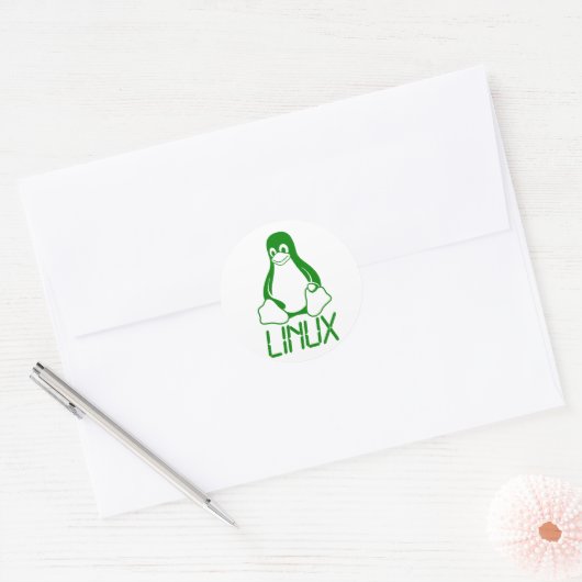 Linux Ronde Sticker (Envelop)