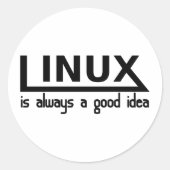 Linux Ronde Sticker (Voorkant)