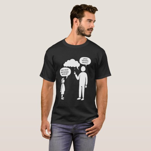 Linux-servers meestal cloudservicecomputers IT Fu T-shirt (Voorkant volledig)