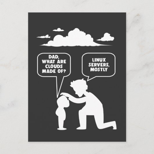 Linux Software Developer Computer Programmer Nerd Briefkaart (Voorkant)