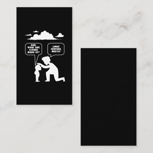 Linux Software Developer Computer Programmer Nerd Visitekaartje (Voorkant / Achterkant)