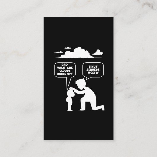 Linux Software Developer Computer Programmer Nerd Visitekaartje (Voorkant)