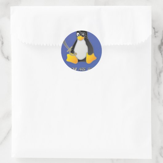 Linux-Stickers Ronde Sticker (Tas)
