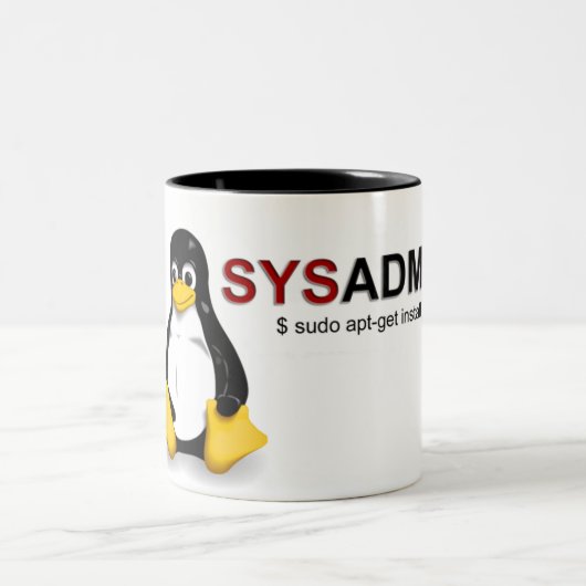 Linux Sys Admin Tweekleurige Koffiemok (Center)