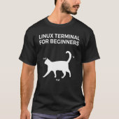 Linux-terminal voor startners Funny Cat T-shirt (Voorkant)