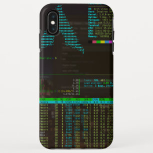 Linux/tmux/htop iPhone XS Max Hoesje