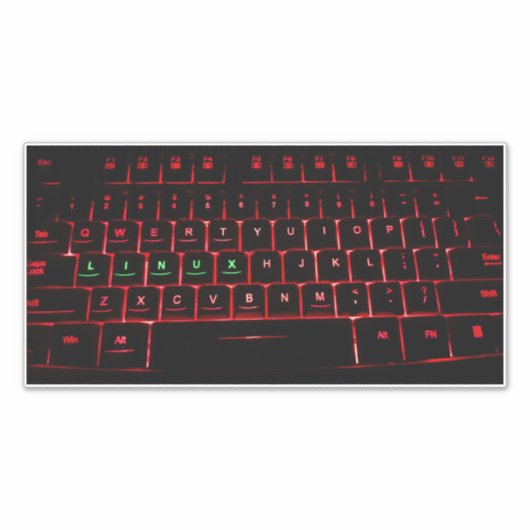 Linux-toetsenbord Sticker (Voorkant)