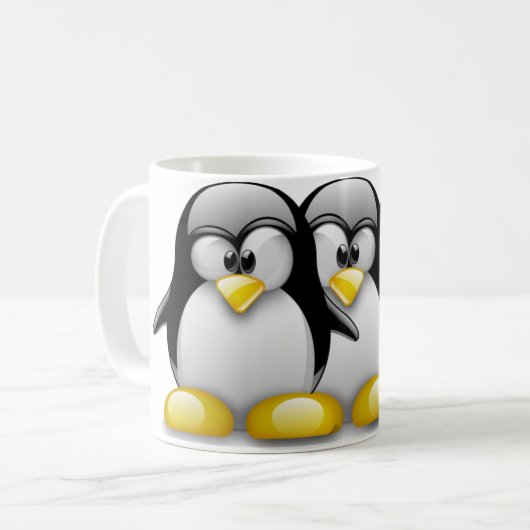 LINUX TUX BROTHERS KOFFIEMOK (Voorkant links)