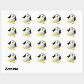 LINUX TUX CRYSTAL RONDE STICKER (Vel)