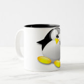 LINUX TUX CRYSTAL TWEEKLEURIGE KOFFIEMOK (Voorkant links)