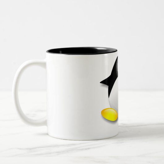 LINUX TUX CRYSTAL TWEEKLEURIGE KOFFIEMOK (Links)