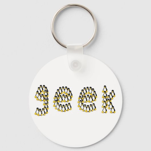 Linux Tux Geek Sleutelhanger (Voorkant)