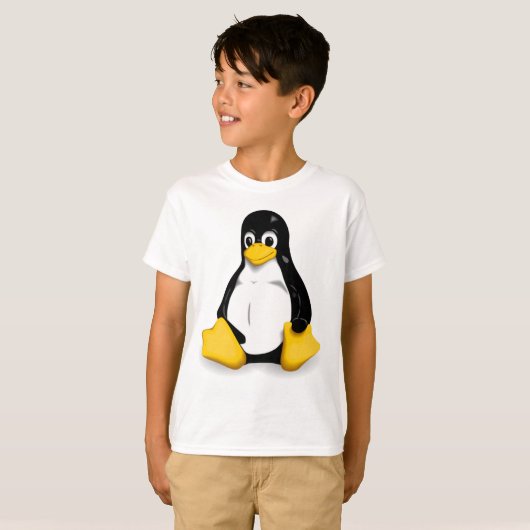 Linux Tux Kinder Tee Shirt (Voorkant volledig)