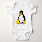Linux Tux Organic Baby Creeper Romper (Voorkant)
