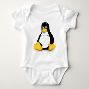 Linux Tux Organic Baby Creeper Romper