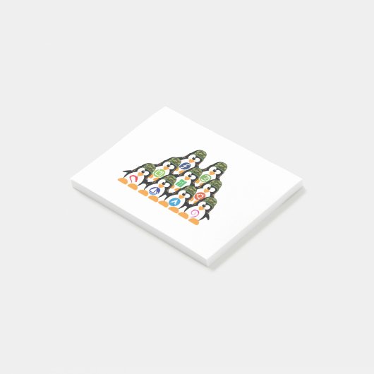 Linux Tux Penguin Army distro Logo T-shirt Post-it® Notes (Schuin)